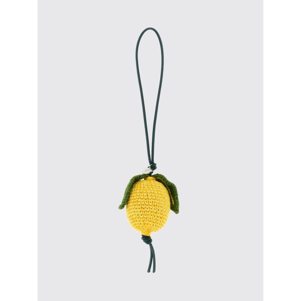 Jw Anderson Men Jw Anderson Crochet Cotton Keychain With Metallic Logo